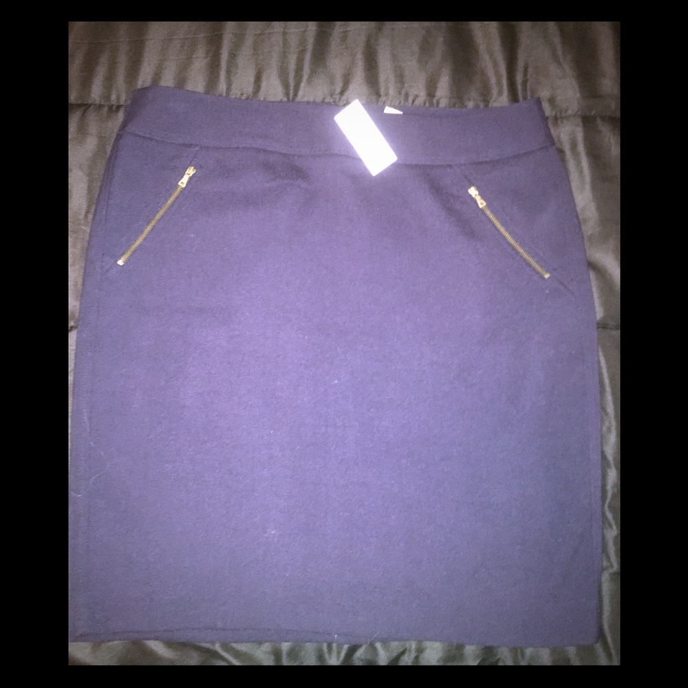 Dark Blue Loft Mid Skirt